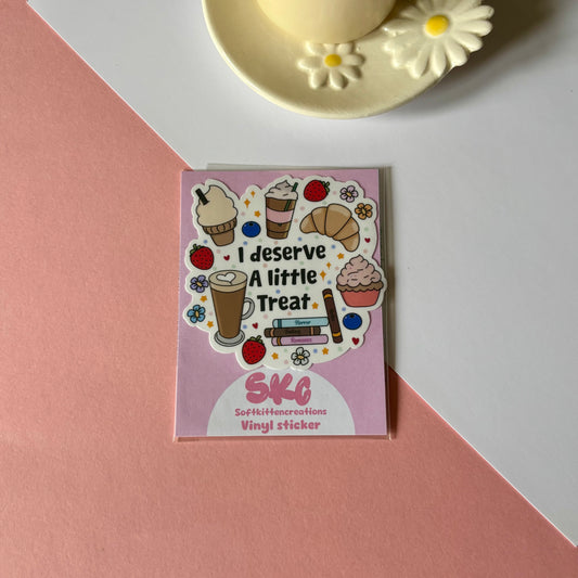 Little treat die cut sticker