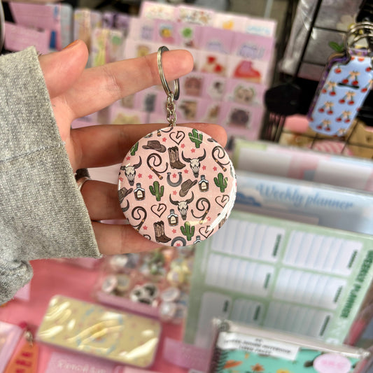 Cowboy romance keychain