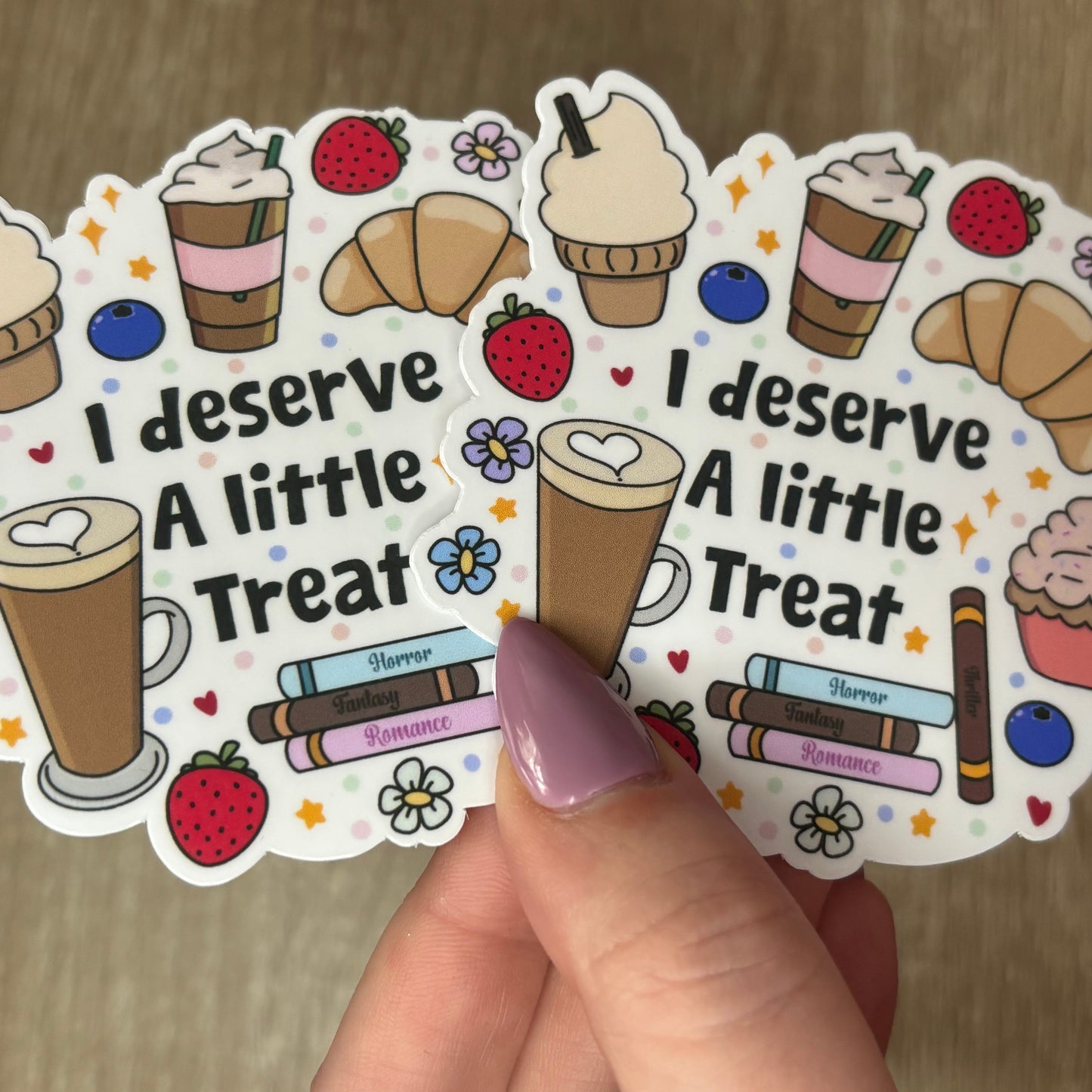Little treat die cut sticker