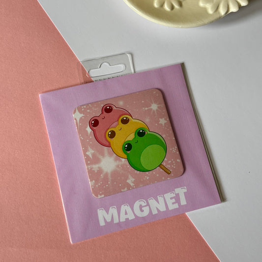 Froggy dango fridge magnet