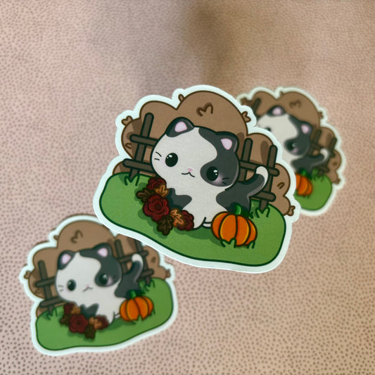 Pumpkin patch die cut sticker