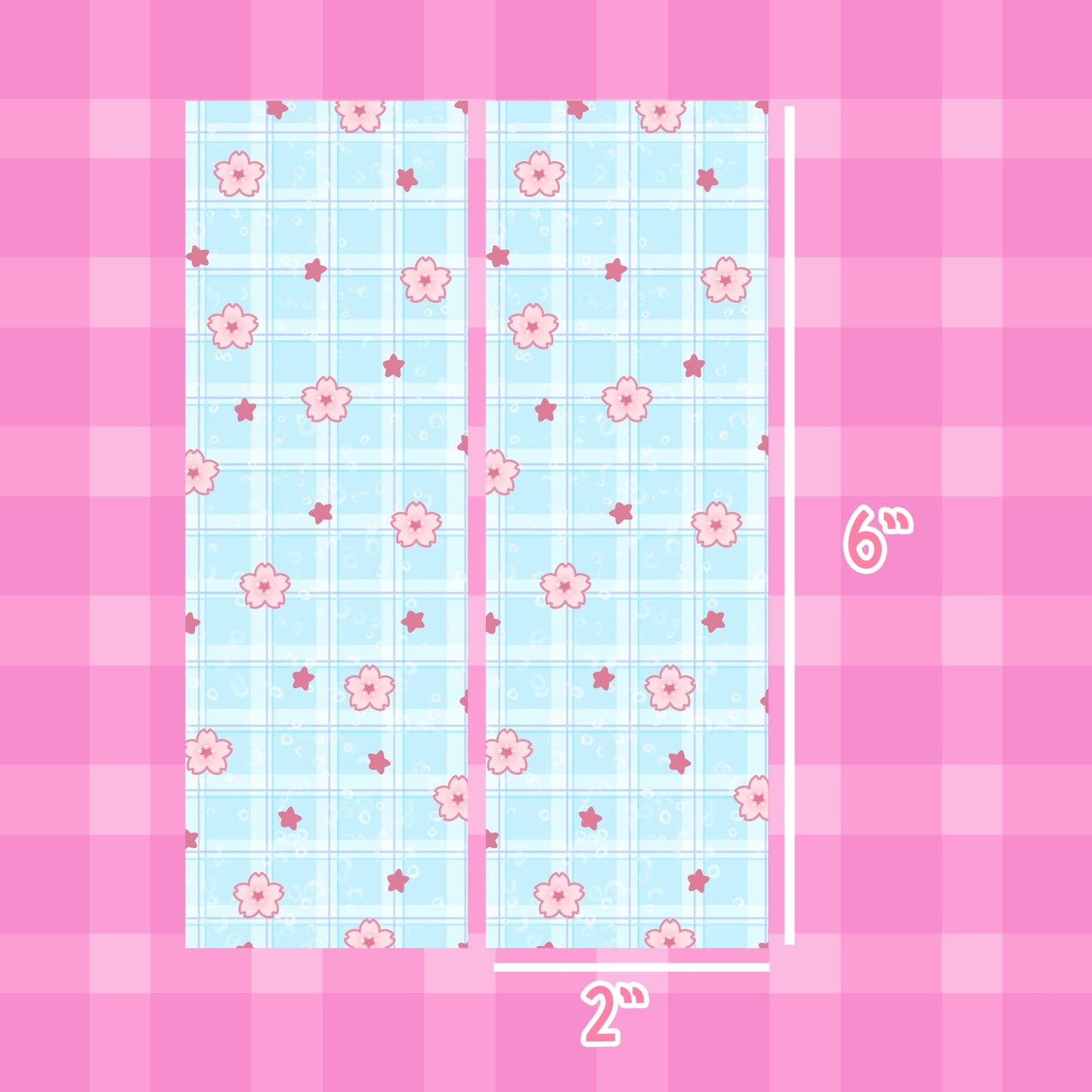 Blue cherry blossoms bookmark
