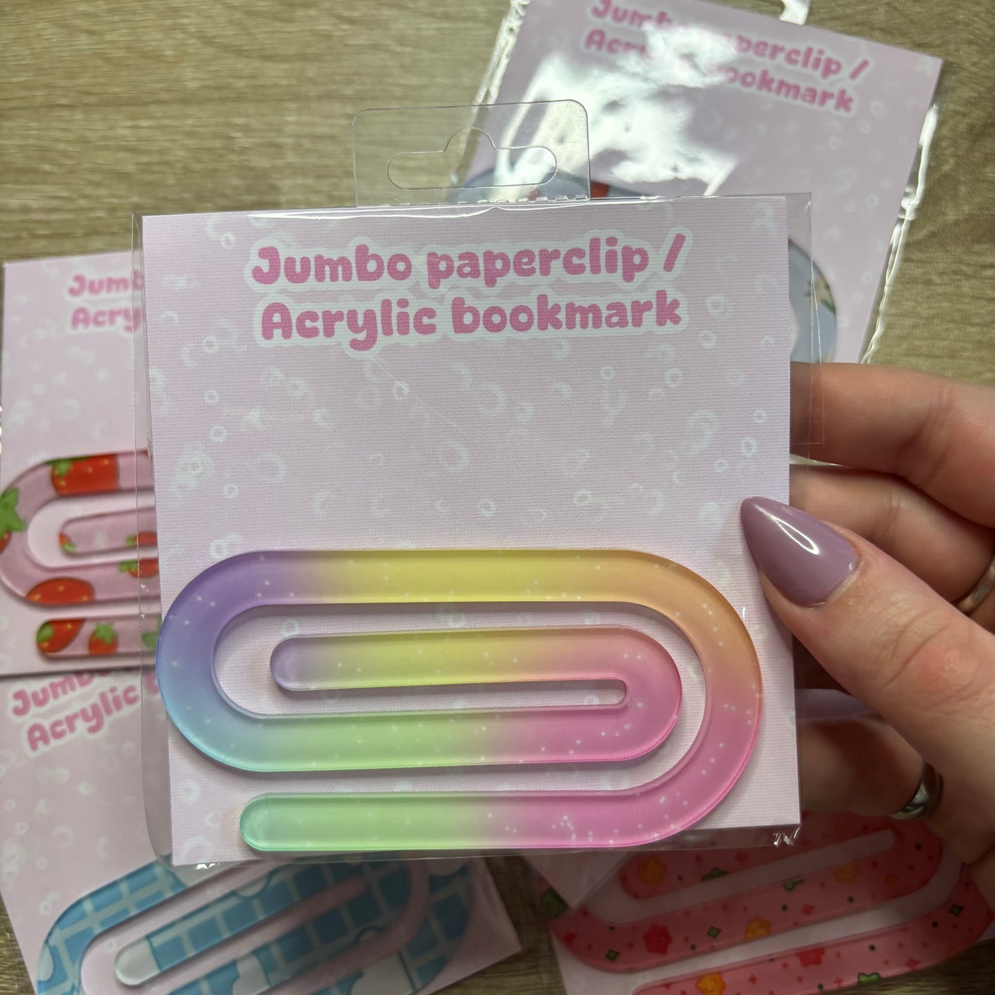 Jumbo acrylic paperclip