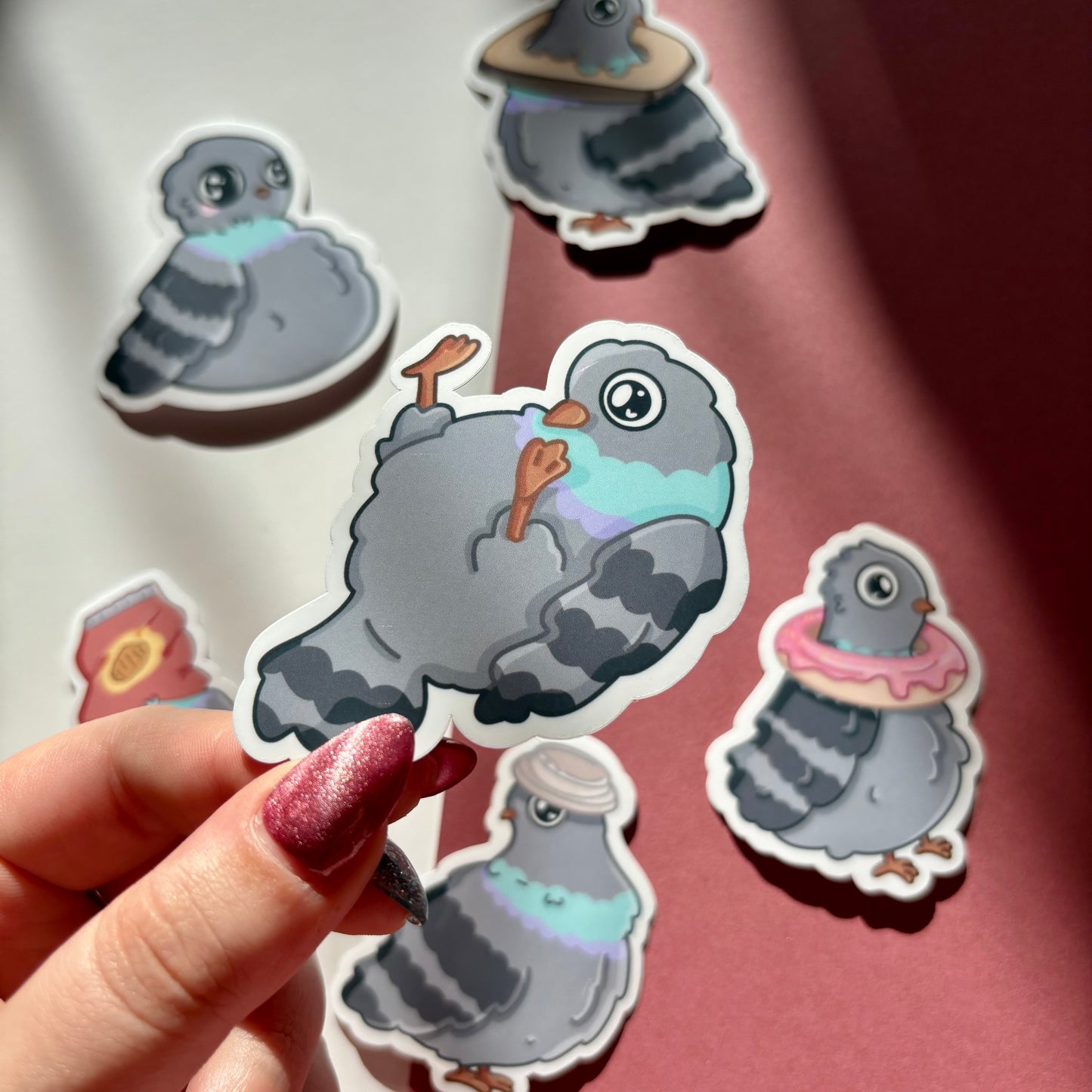 Silly pigeon sticker pack