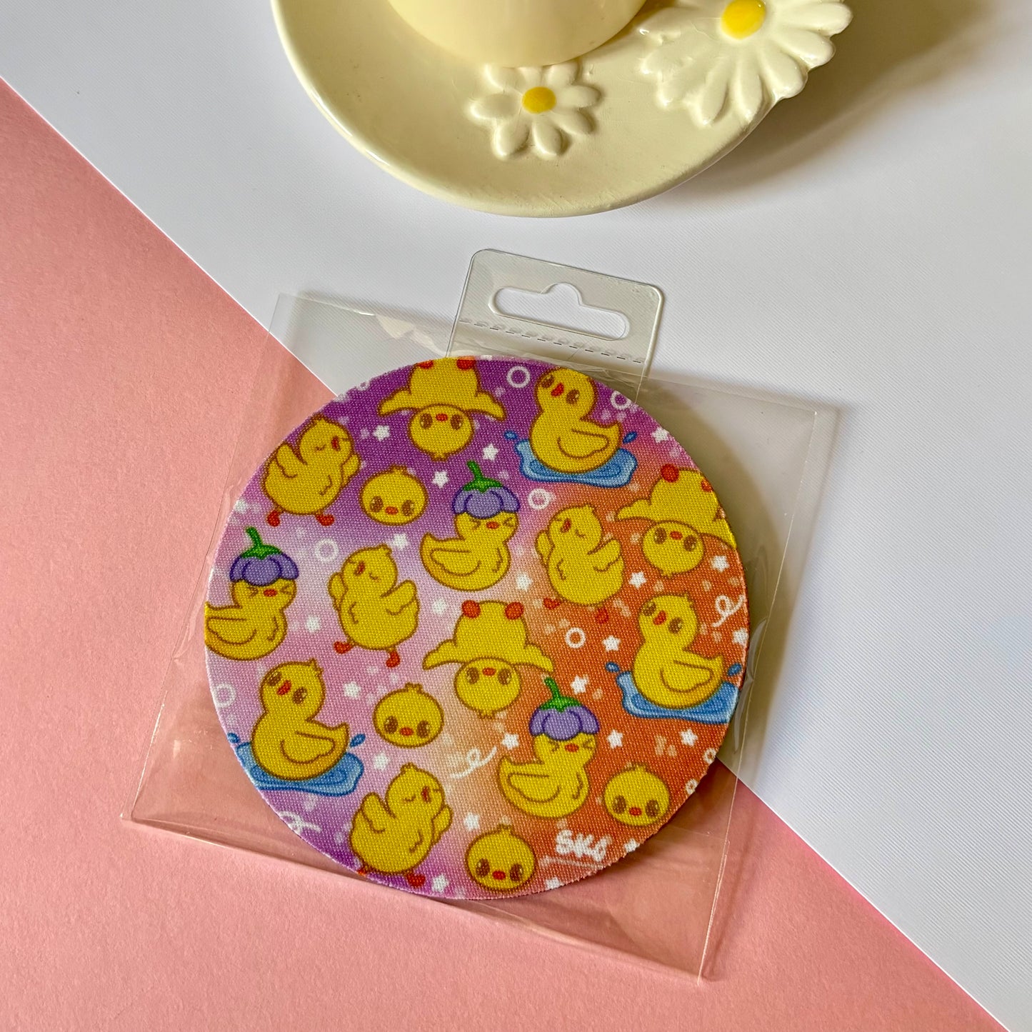 Kawaii ducks coaster