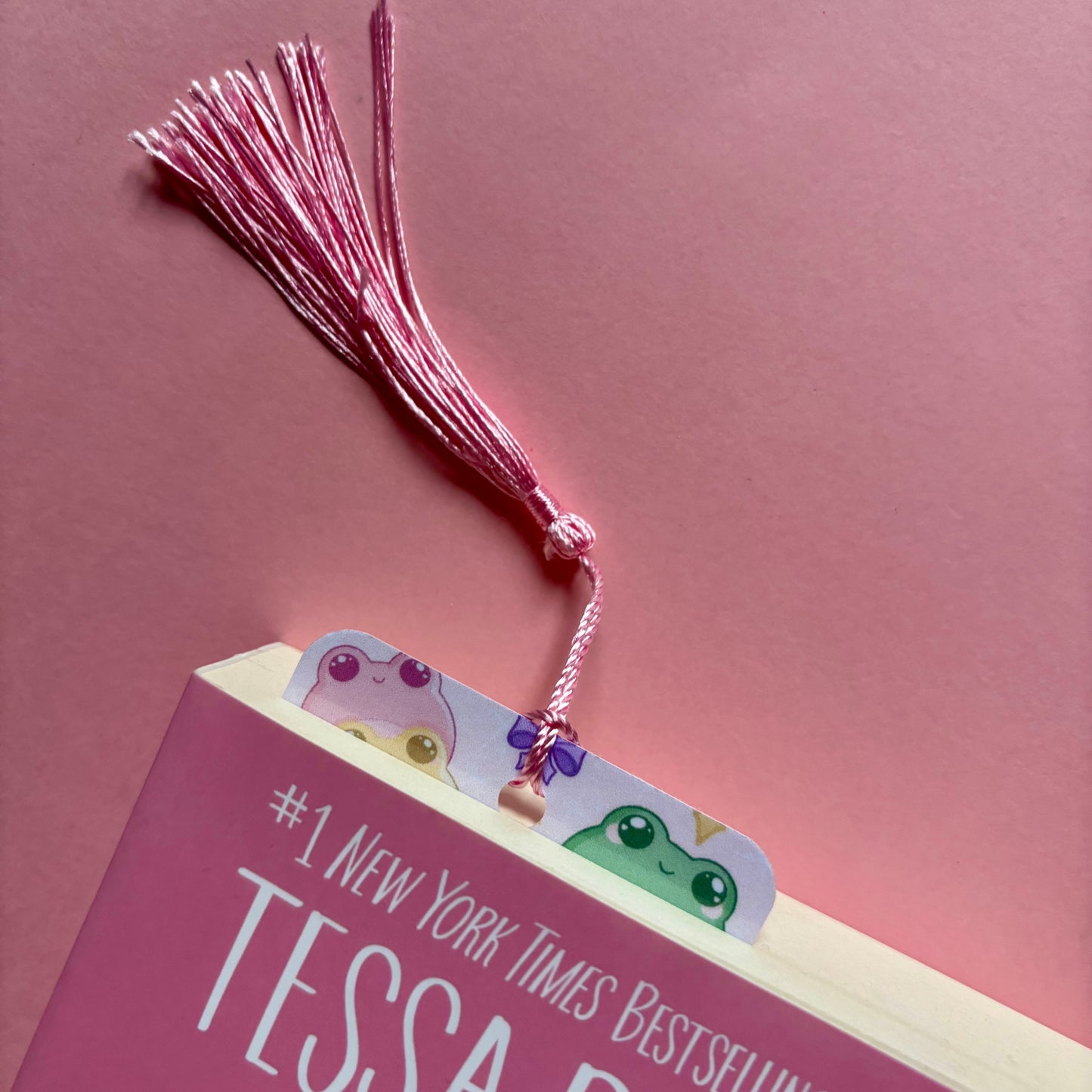 Kawaii froggy foodie large bookmark