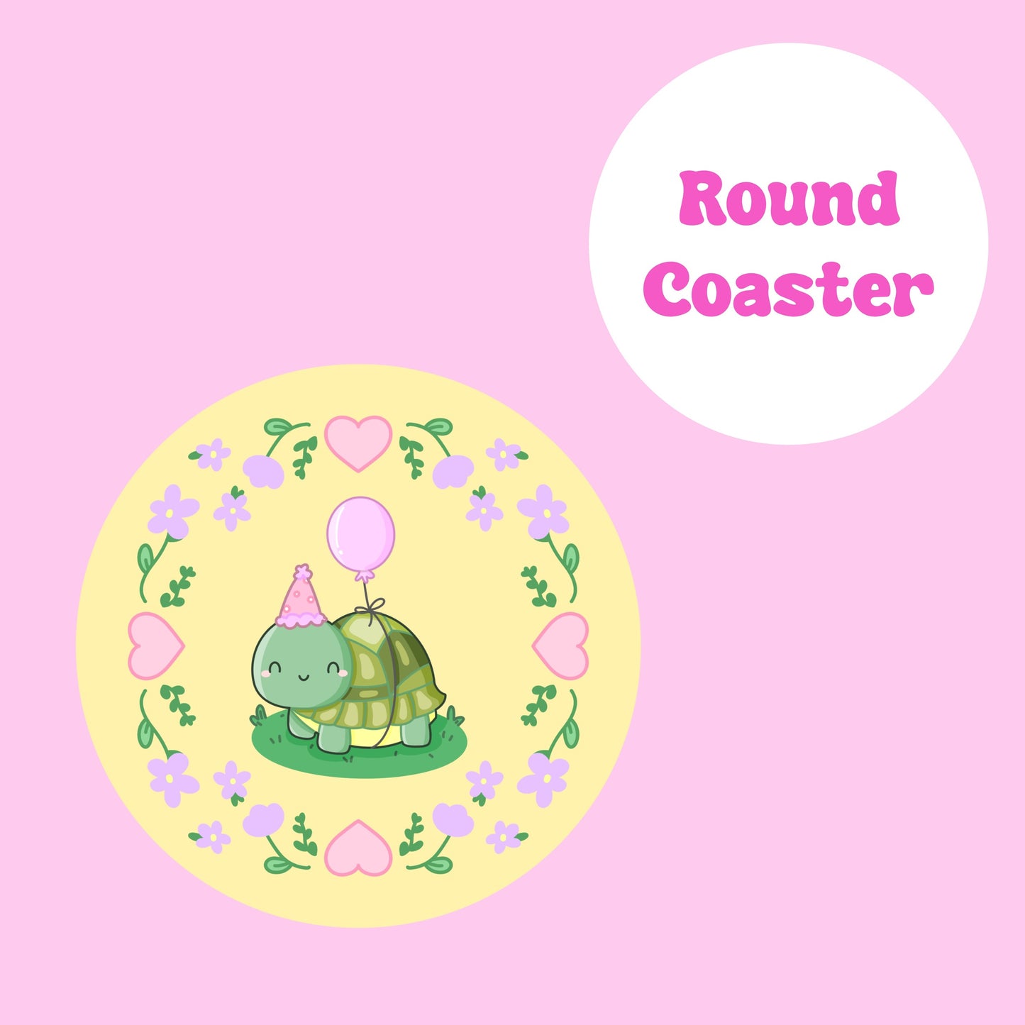 Kawaii turtle coaster