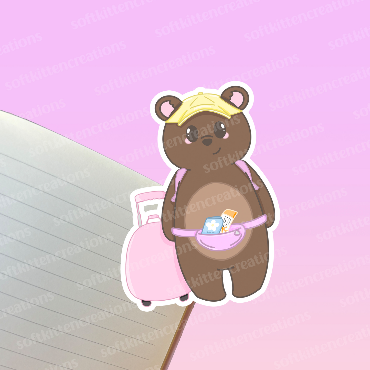 Pancake the bear travel ready die cut