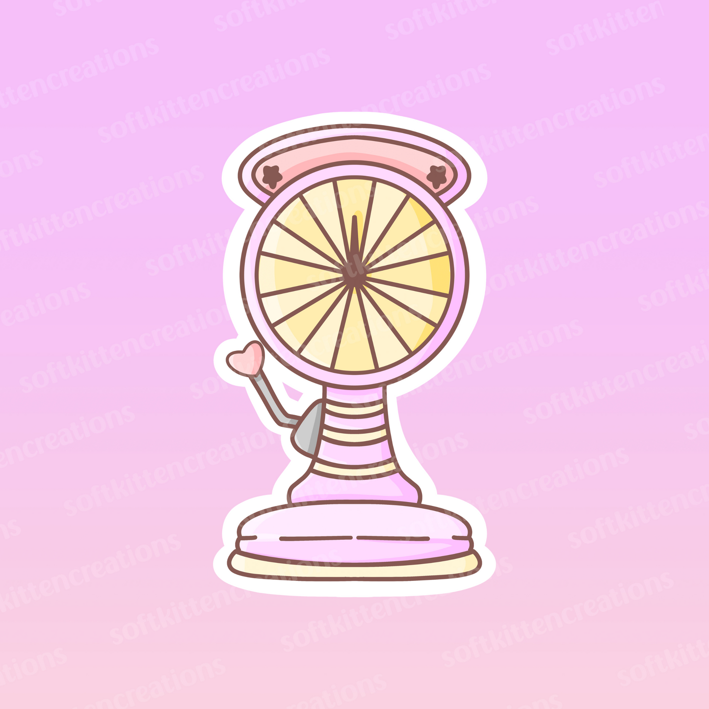 Fortune wheel die cut vinyl sticker