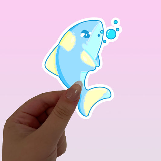 Kawaii patchwork shark | blue