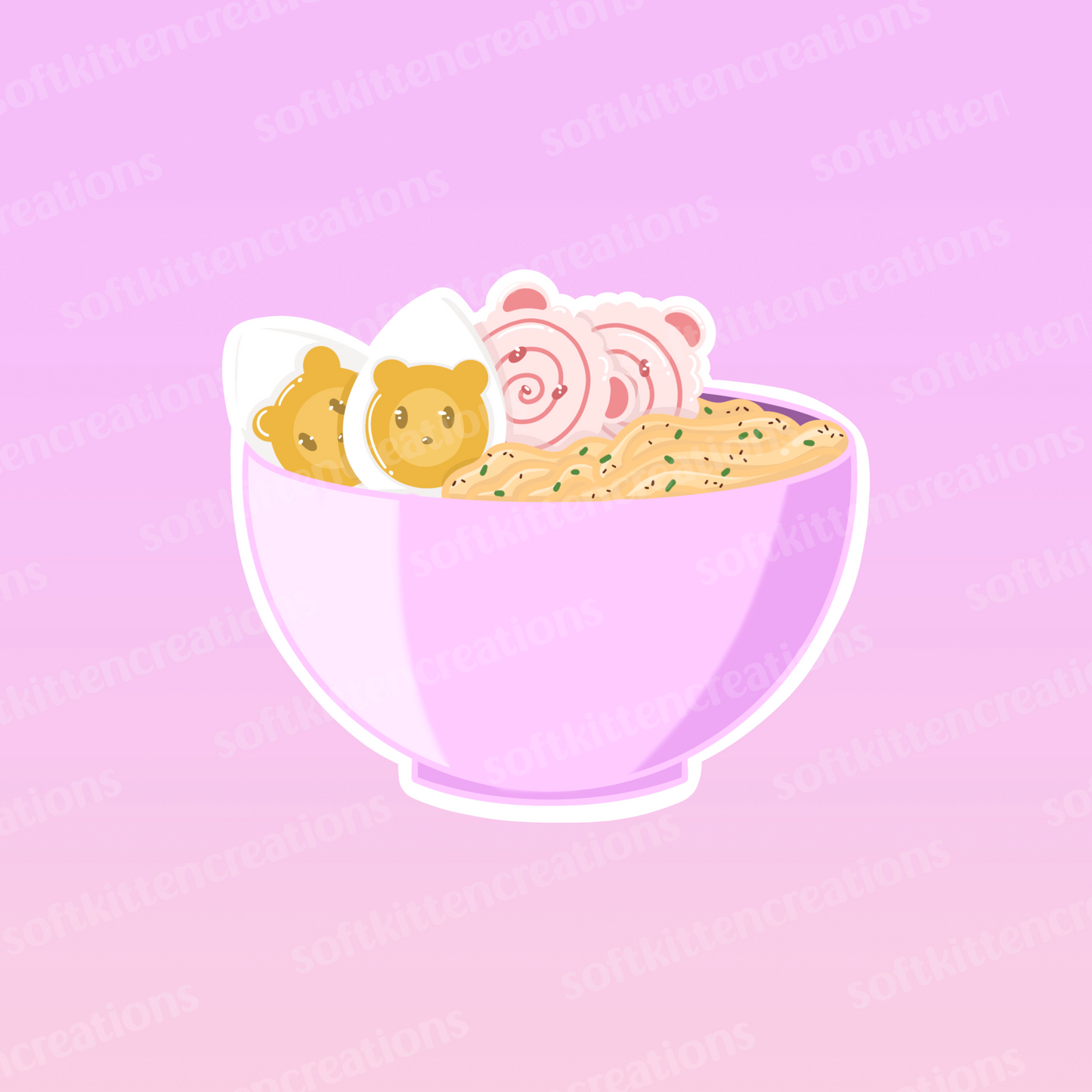 Kawaii ramen vinyl sticker