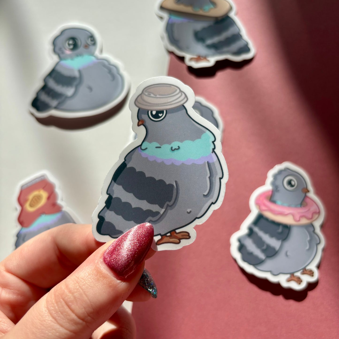 Silly pigeon sticker pack