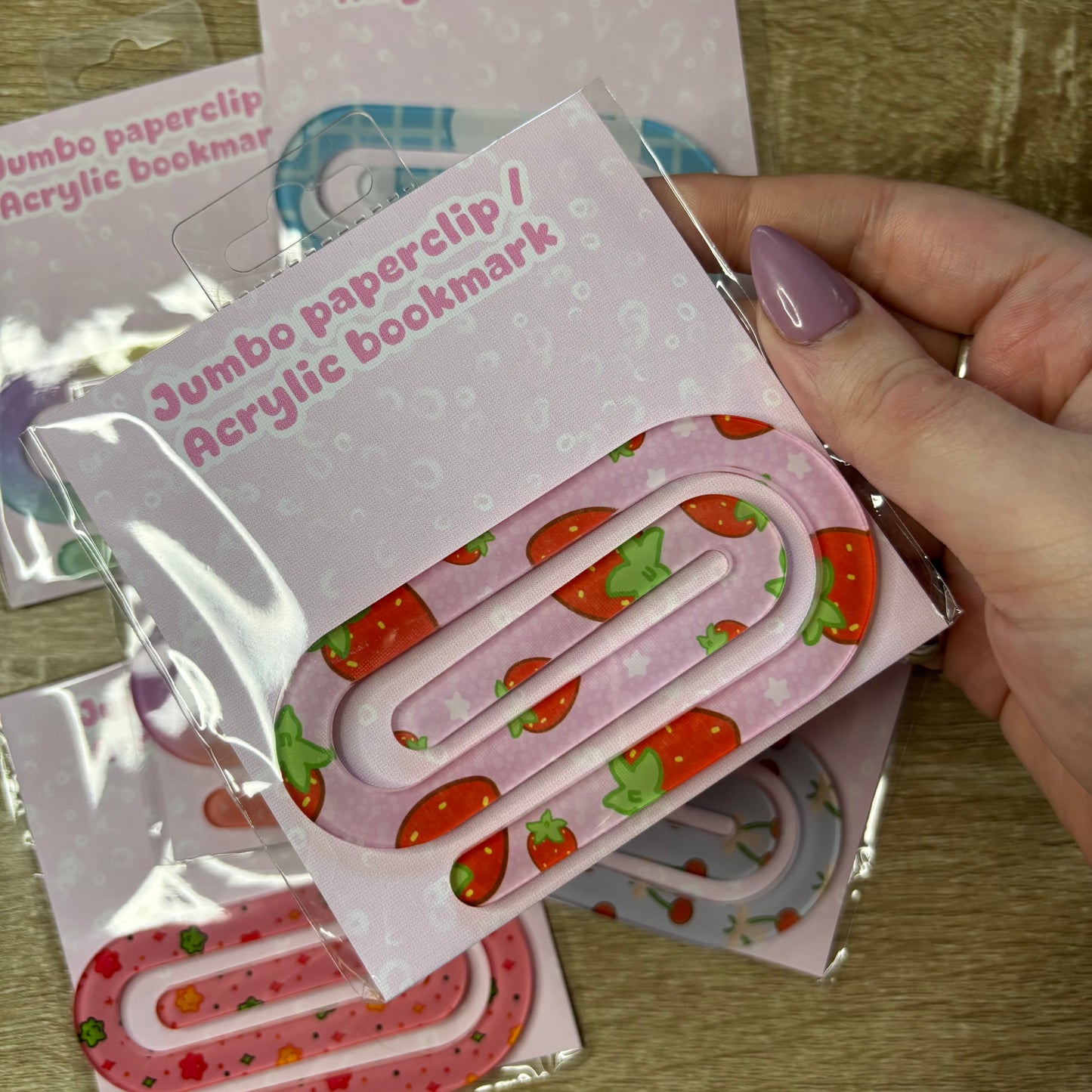 Jumbo acrylic paperclip | Bookmark, teacher gift, stationery, cute, colourful