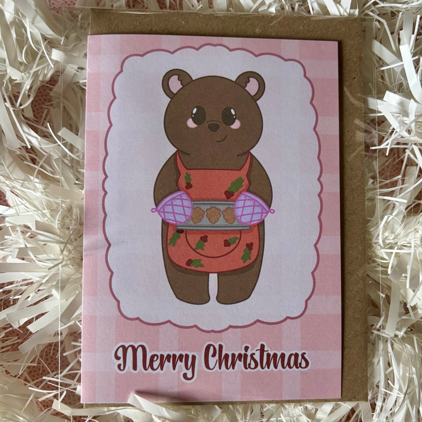 Kawaii baking themed Christmas card