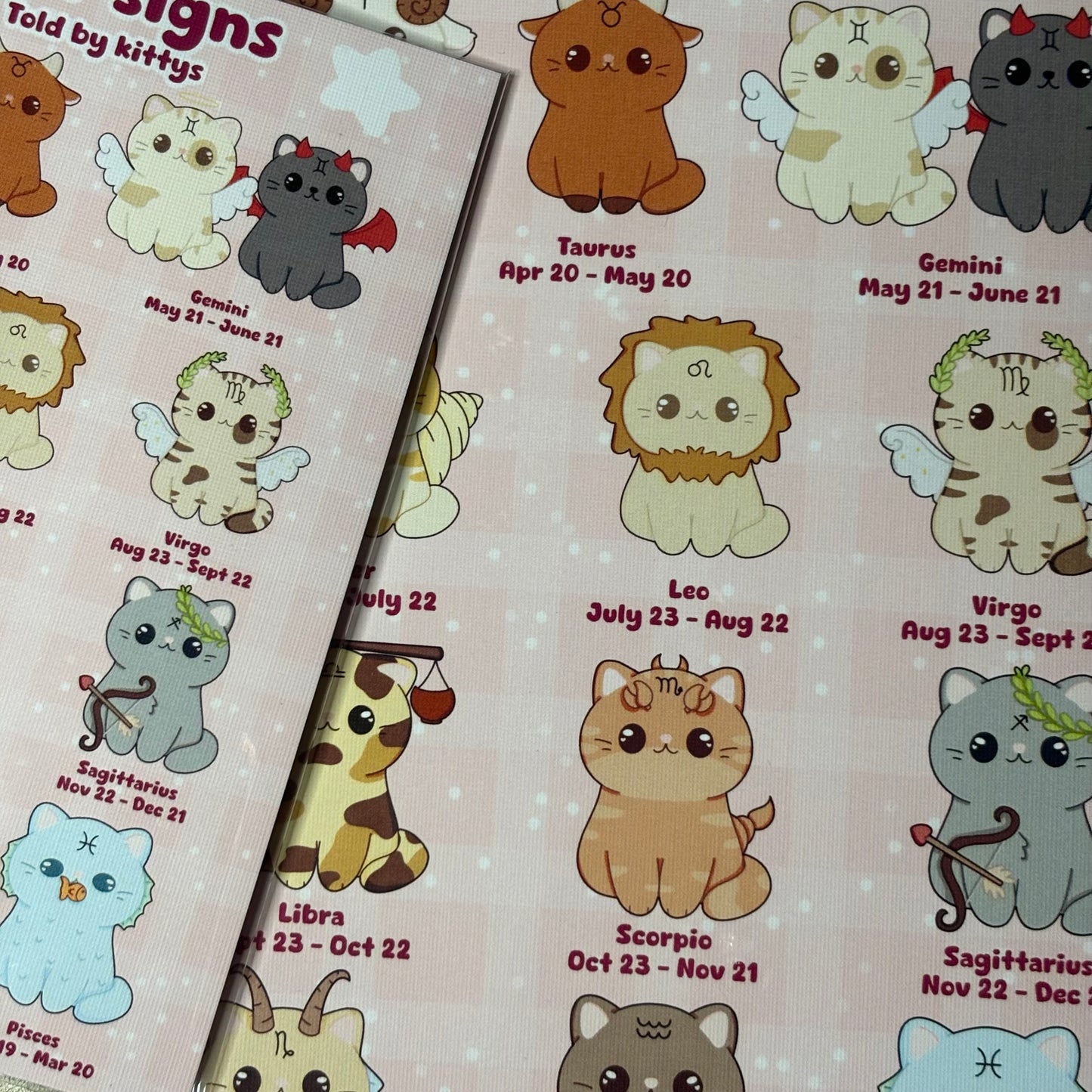 Star sign kitty’s art print