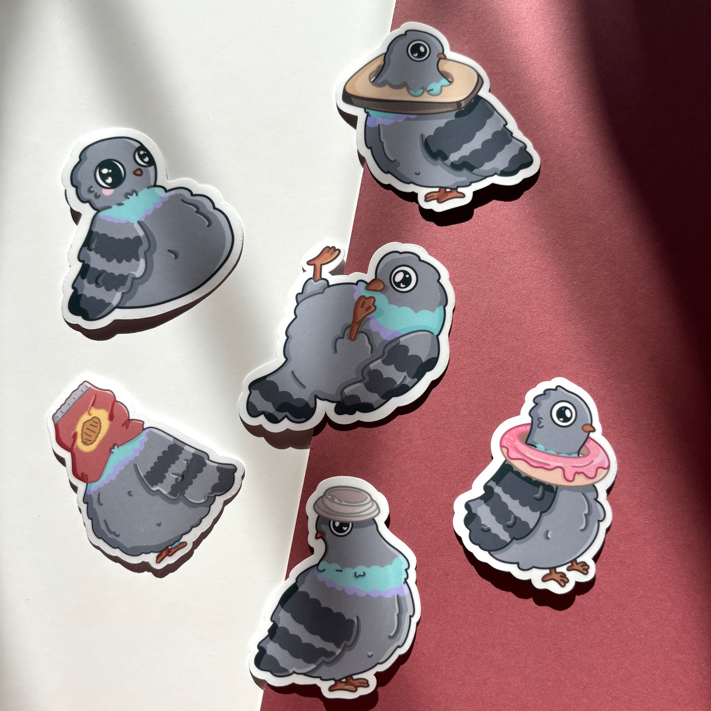 Silly pigeon sticker pack