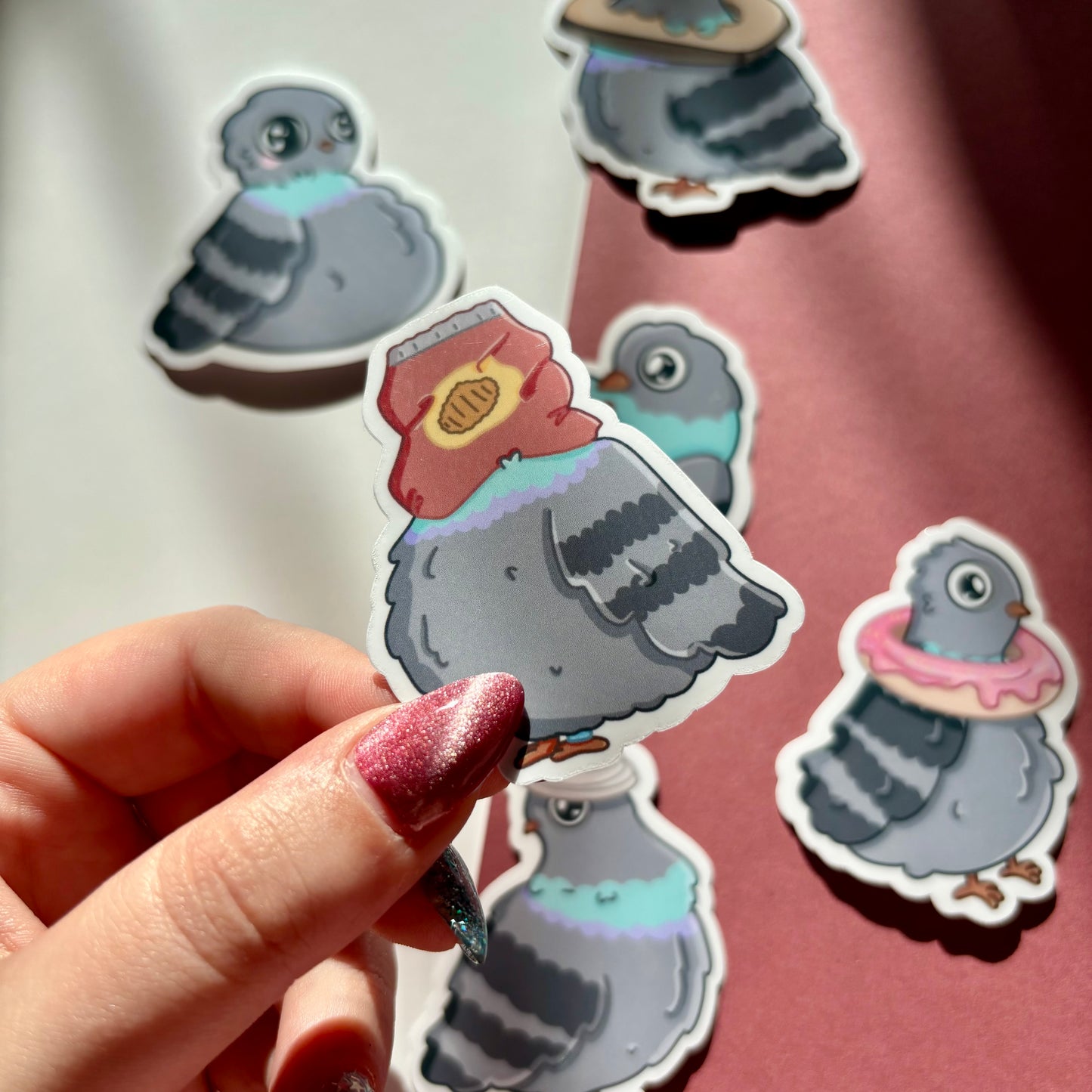 Silly pigeon sticker pack