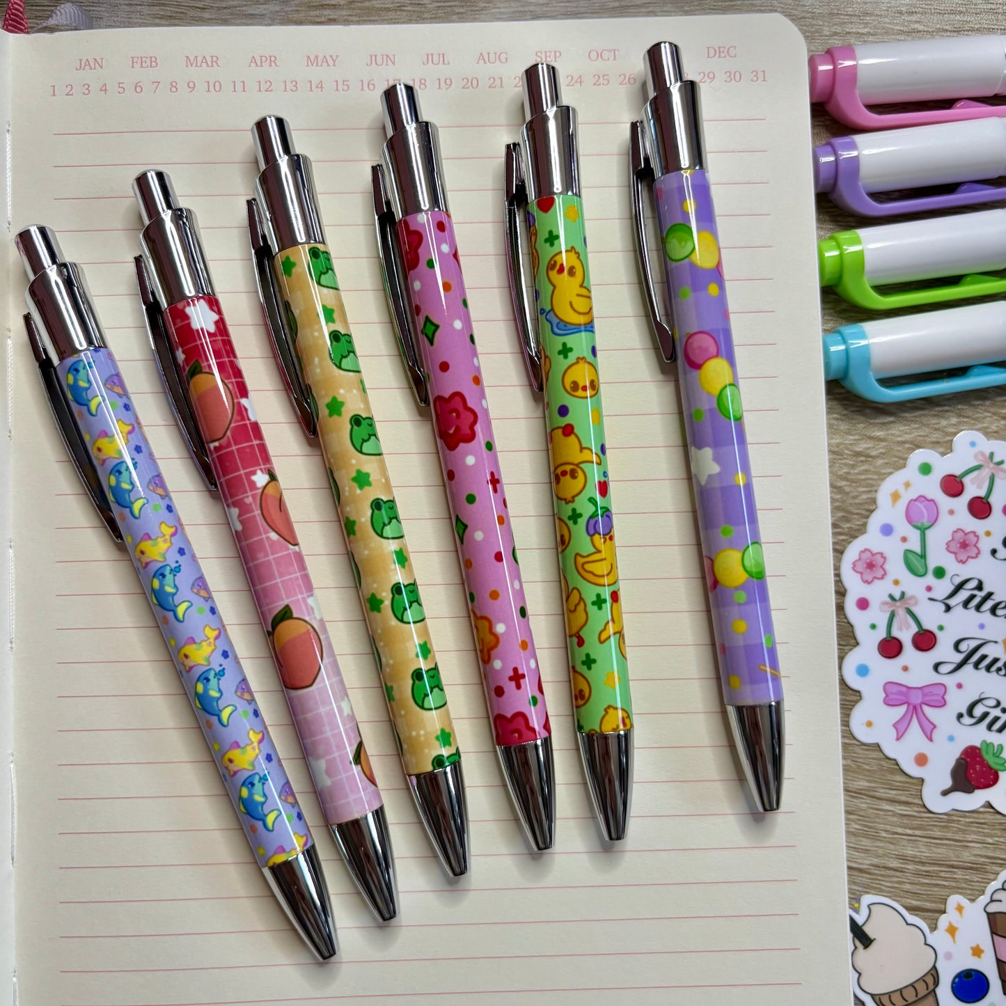 Kawaii ballpoint pen | black ink, aesthetic, cute, colourful