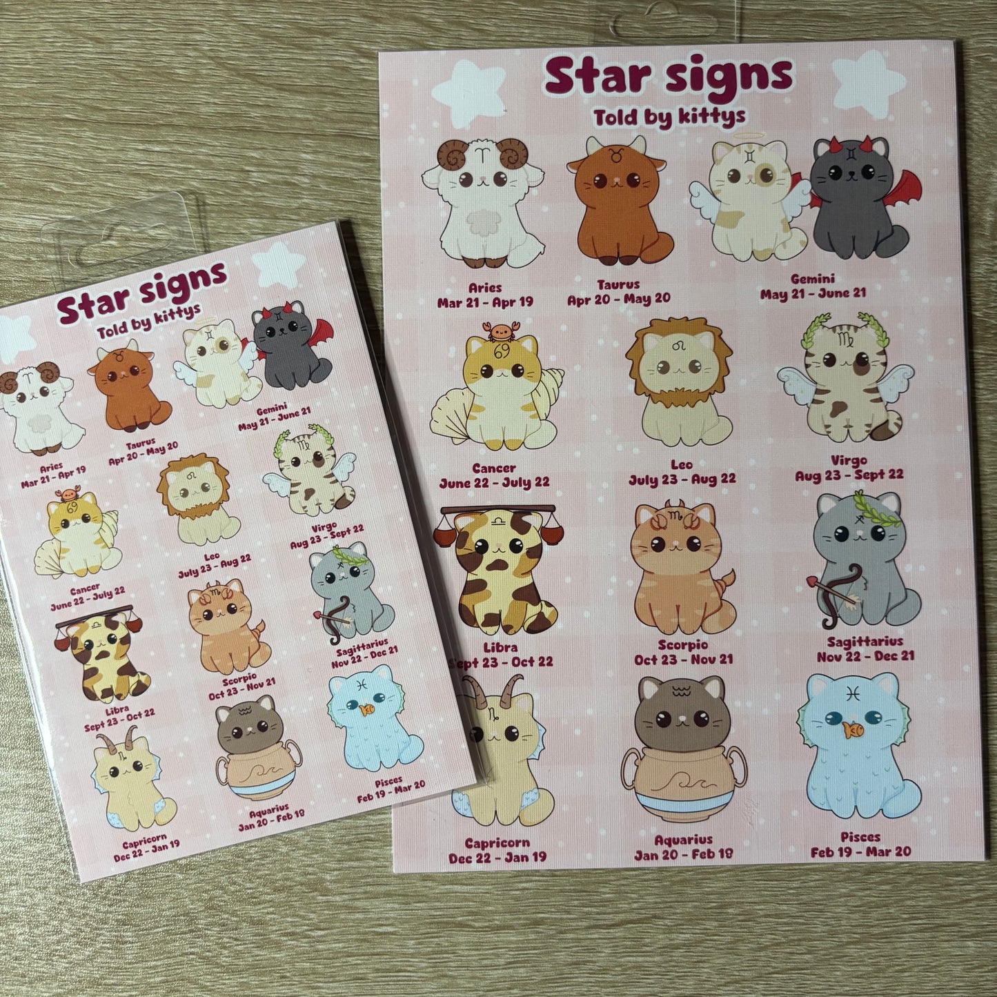 Star sign kitty’s art print