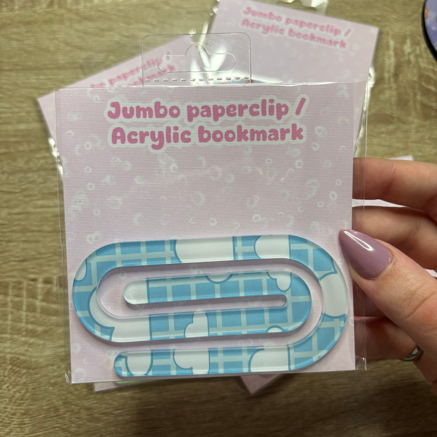 Jumbo acrylic paperclip