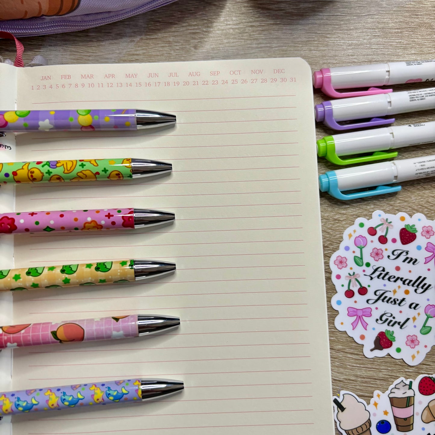 Kawaii ballpoint pen | black ink, aesthetic, cute, colourful