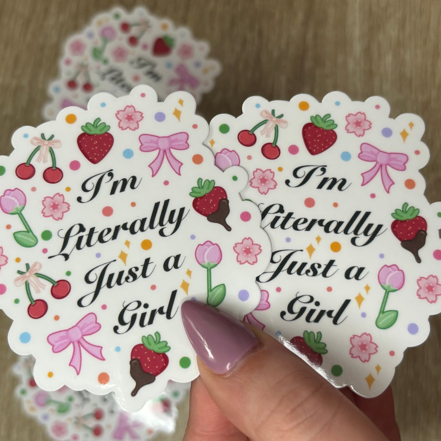 Just a girl die cut sticker
