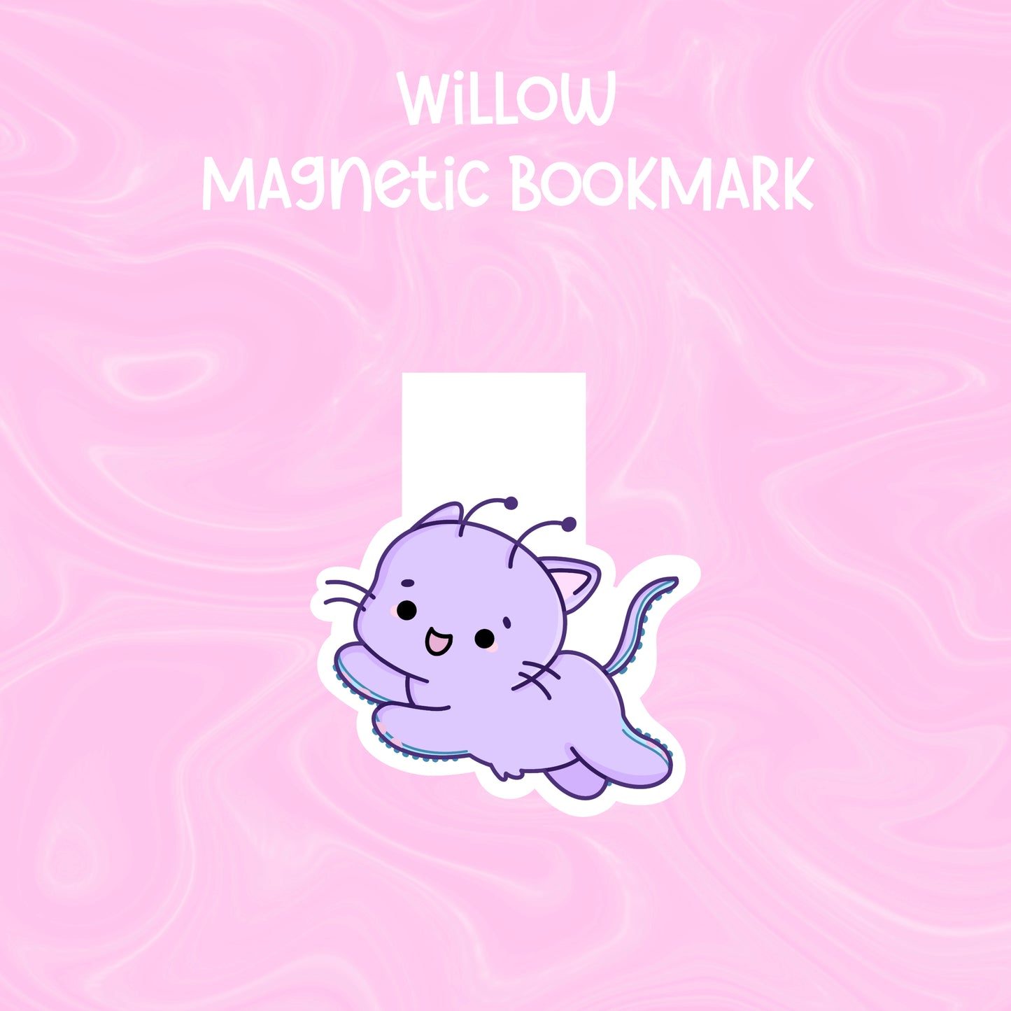 Summer 2025 Willow the Alien Kitty Magnetic bookmark | booktok, bookish, gifts for readers