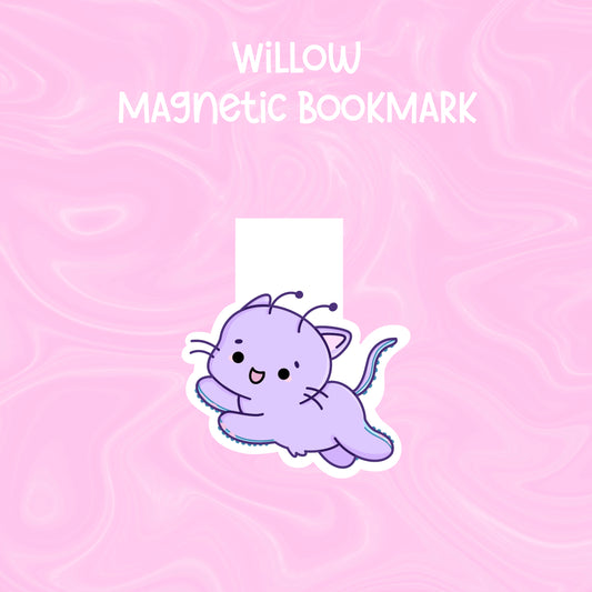 Summer 2025 Willow the Alien Kitty Magnetic bookmark | booktok, bookish, gifts for readers