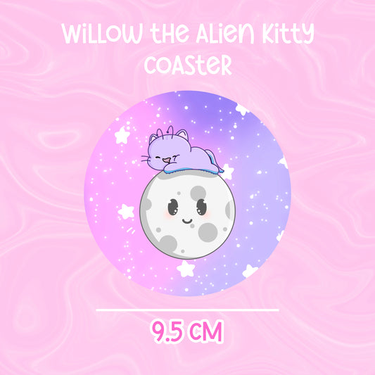 Summer 2025 Willow napping coaster | Homeware, cute coaster, kawaii, gifts for her