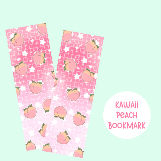 Kawaii Peach themed Bookmark