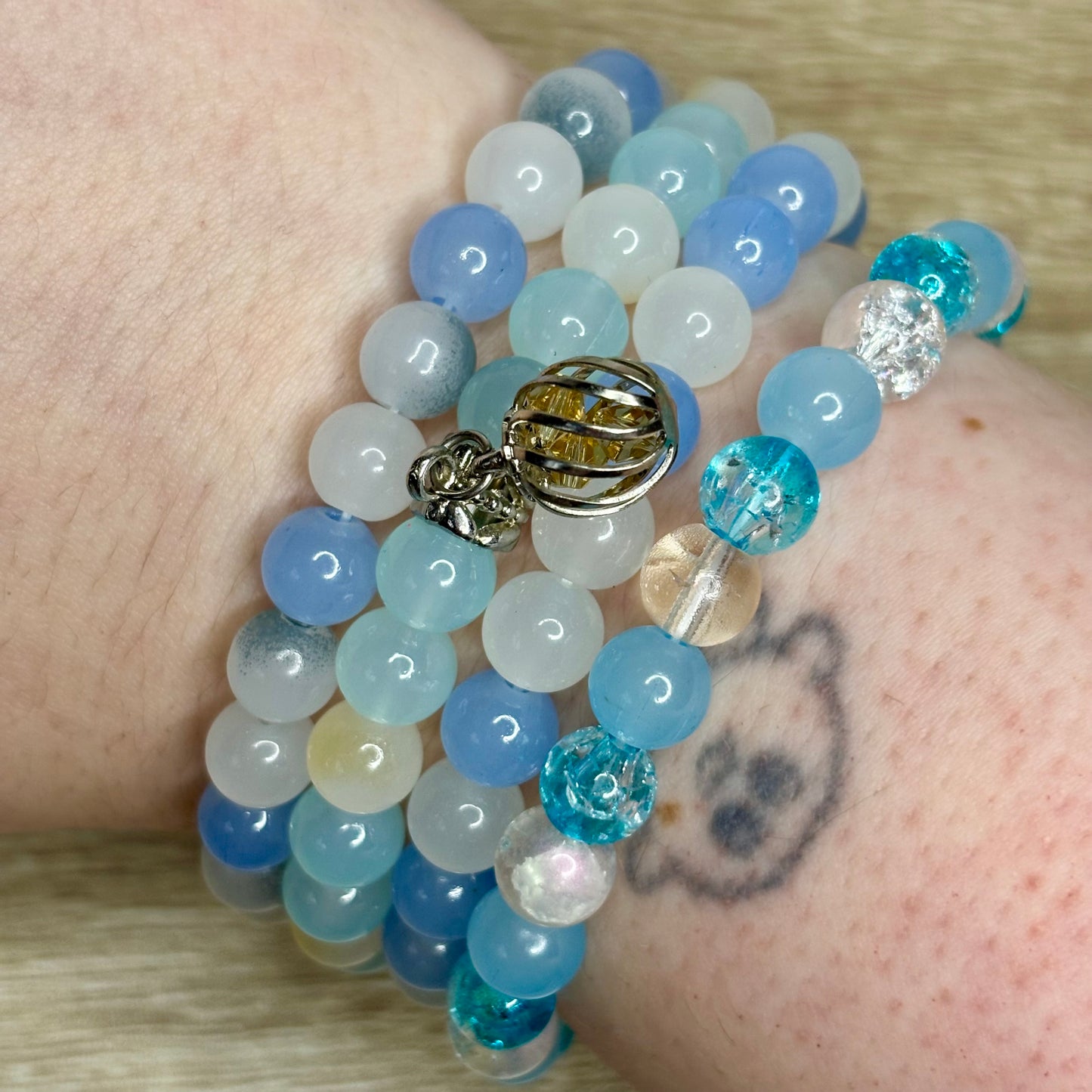 Mystery Glass bracelet | aesthetic, jewellery, luxury, handmade, gifts for her, cute, colourful, fun