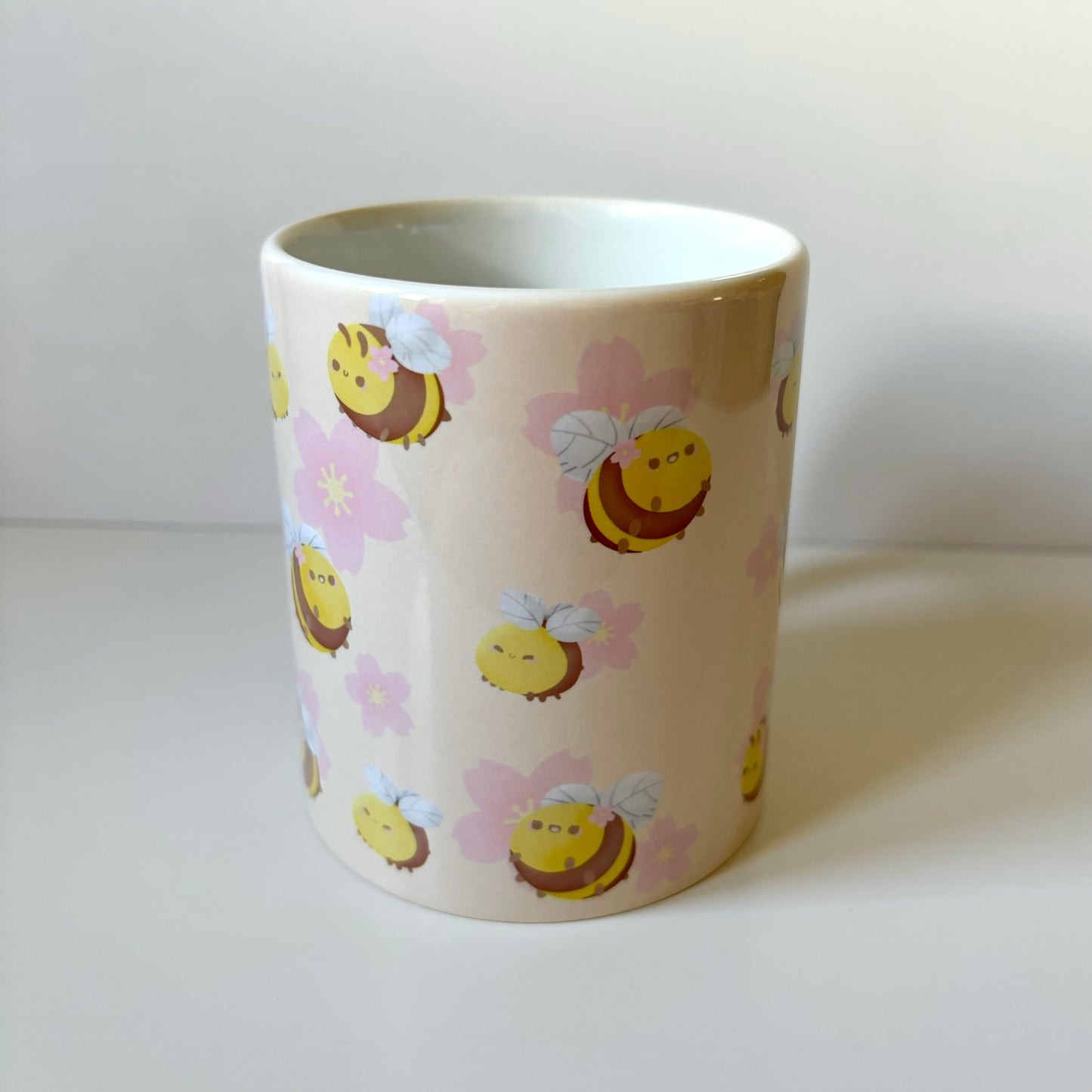 Pastel bees mug