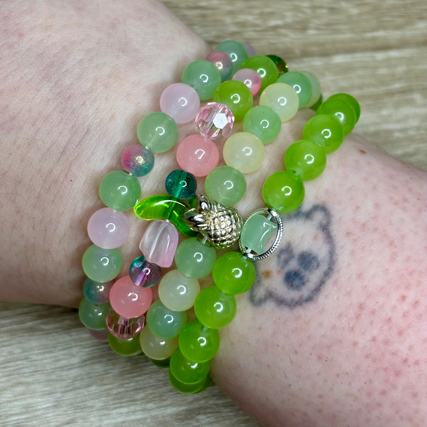 Mystery Glass bracelet | aesthetic, jewellery, luxury, handmade, gifts for her, cute, colourful, fun