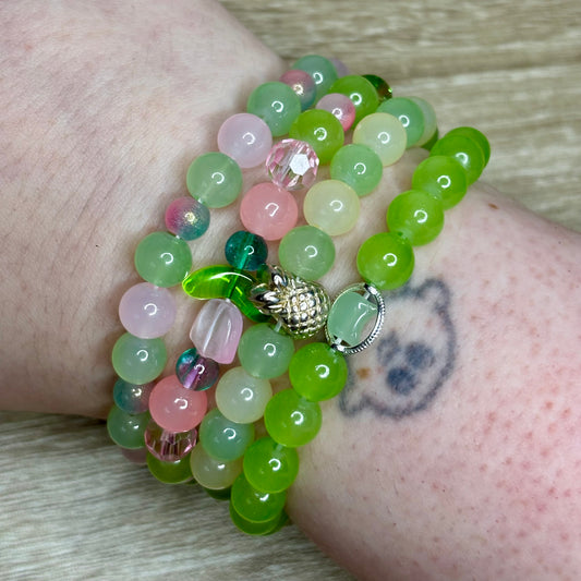 Mystery Glass bracelet | aesthetic, jewellery, luxury, handmade, gifts for her, cute, colourful, fun