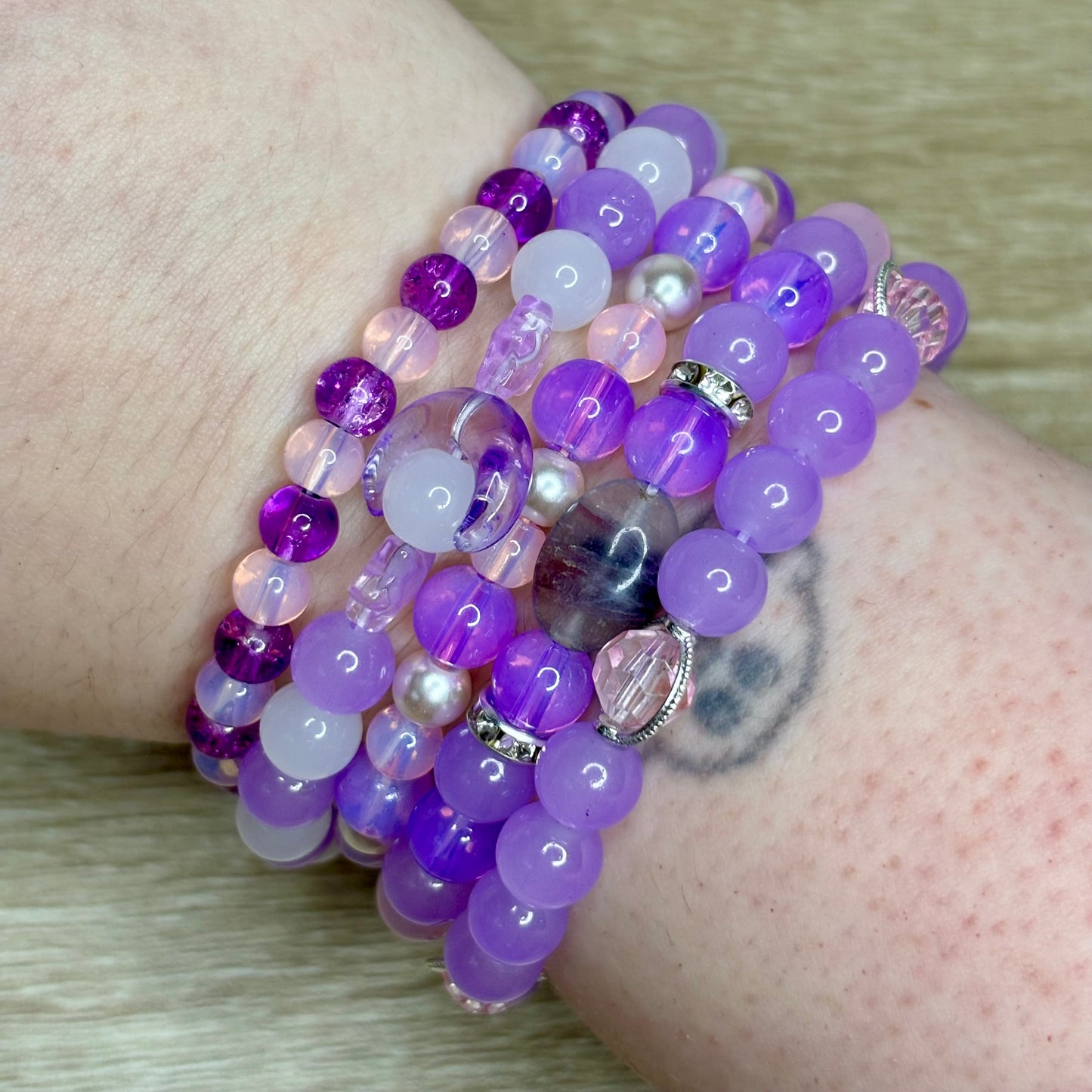 Mystery Glass bracelet | aesthetic, jewellery, luxury, handmade, gifts for her, cute, colourful, fun