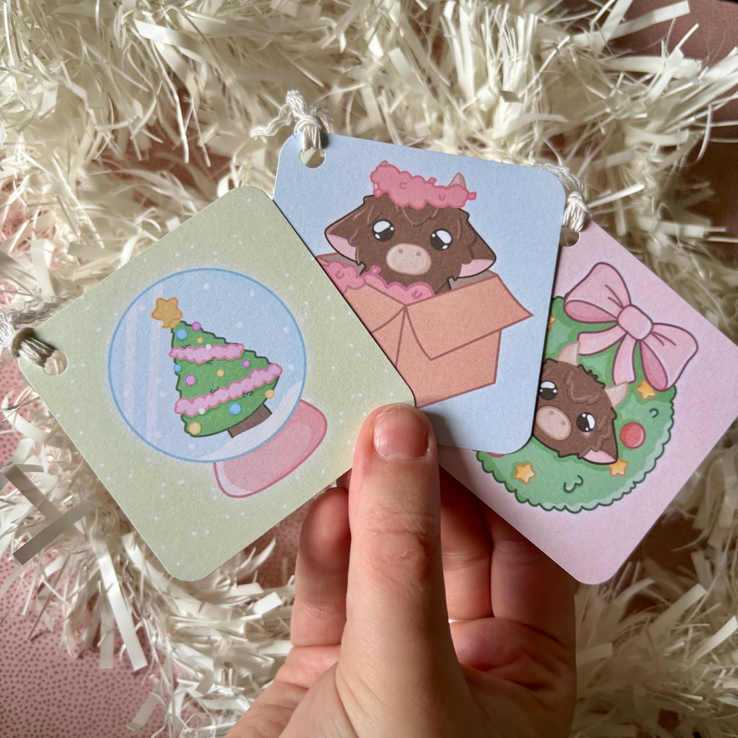 12 pack of kawaii Christmas gift tags