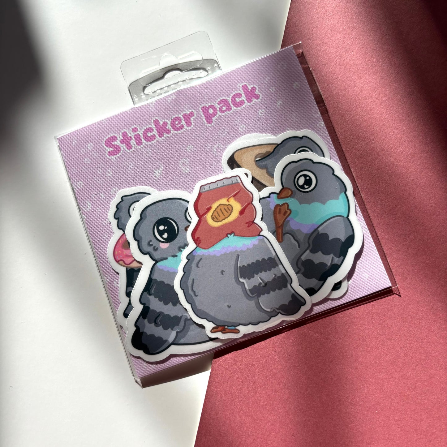 Silly pigeon sticker pack