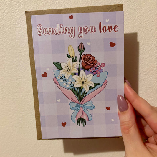 Flower bouquet greetings card | Valentine’s Day, Lillie’s, roses, cards for her, gifts, seasonal, novelty