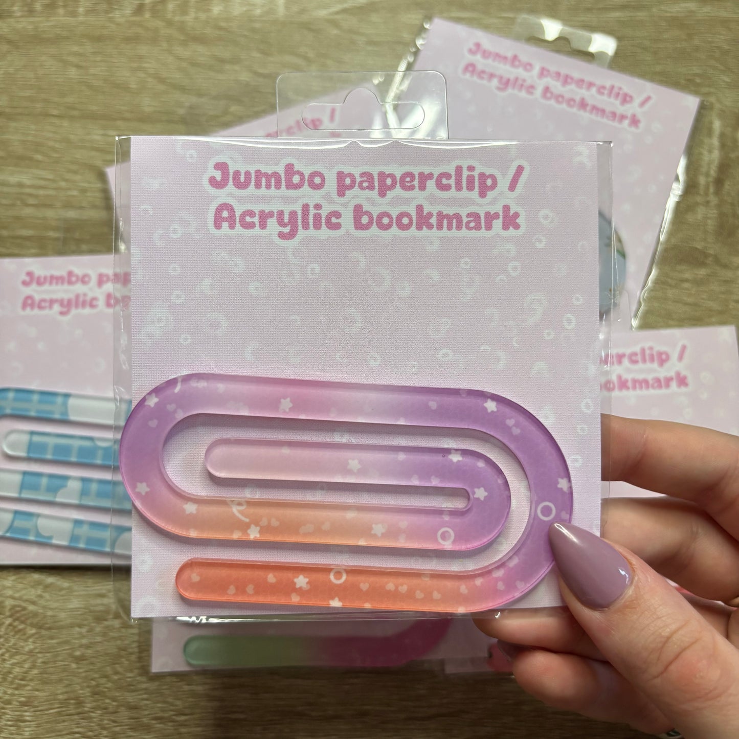 Jumbo acrylic paperclip