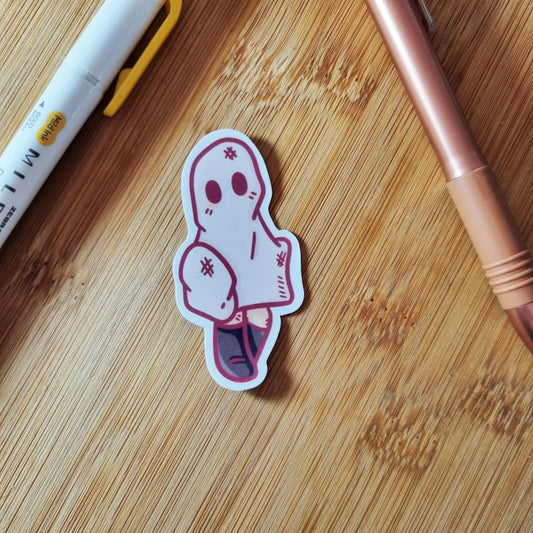 Flirty ghost girl vinyl sticker