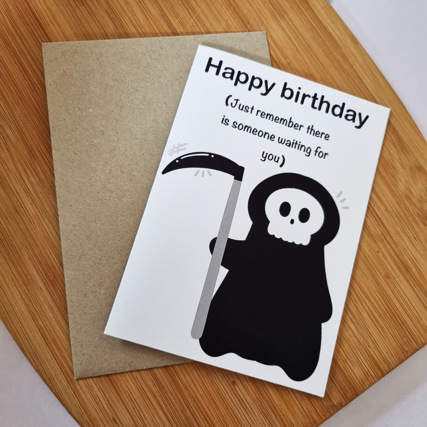 Grim reaper birthday card