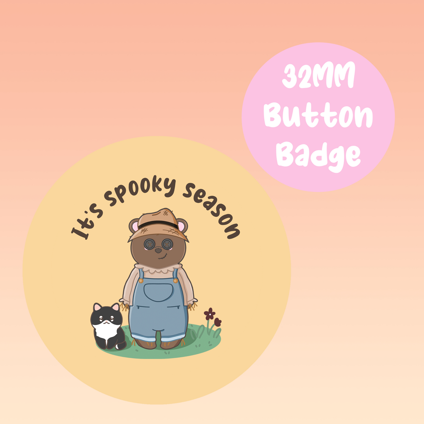 Spooky season button badge