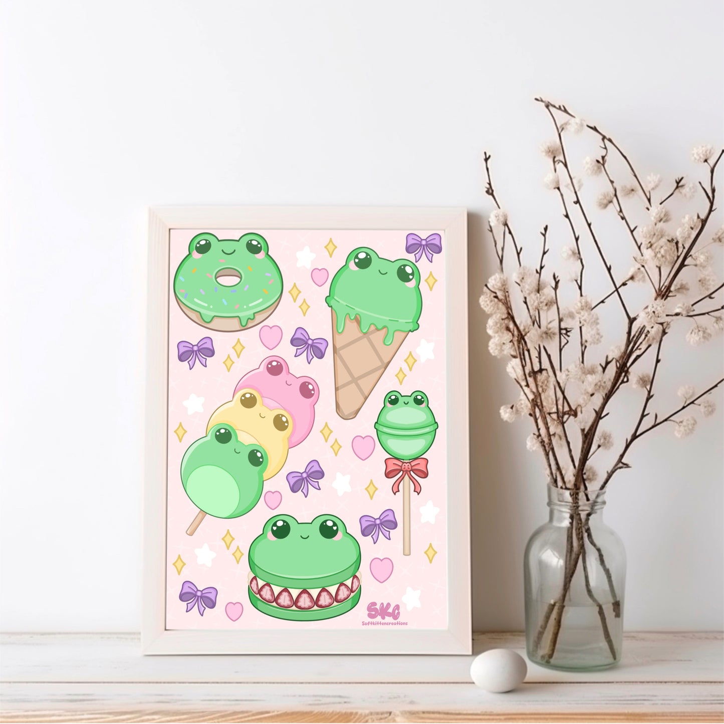 Kawaii foodies art print