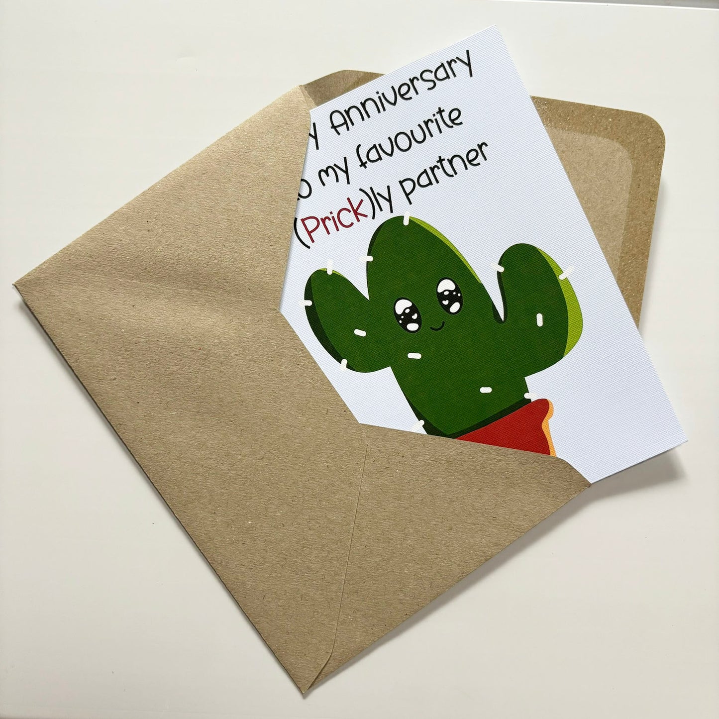 Prickly partner sarcastic greetings card