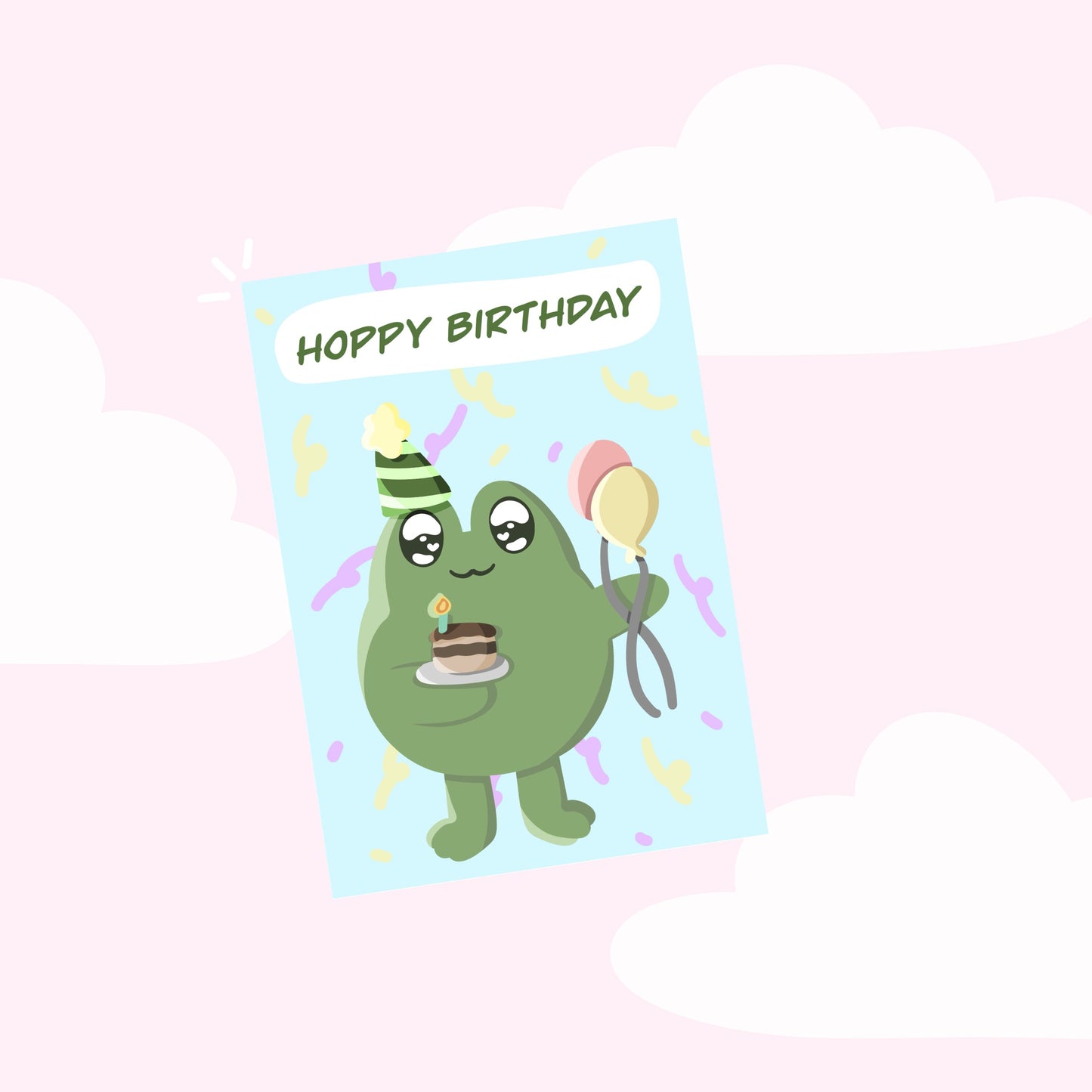 Hoppy birthday card