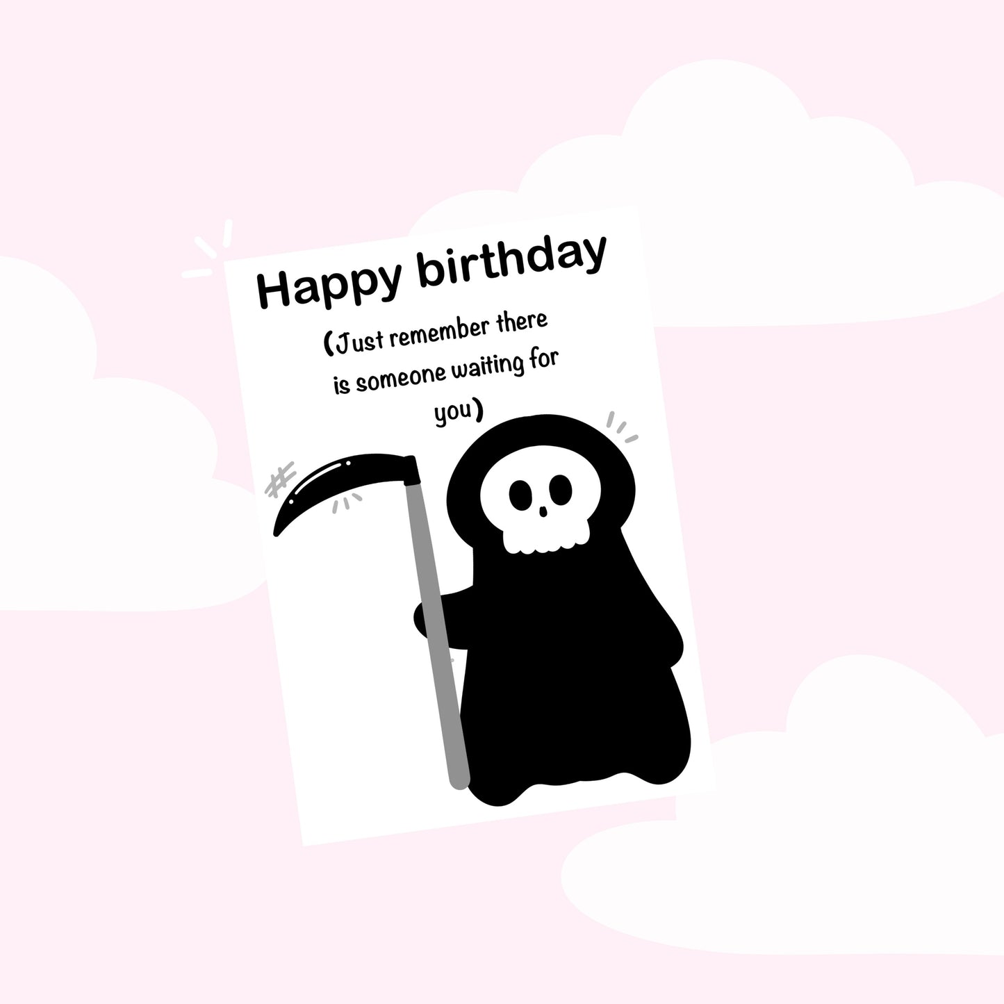 Grim reaper birthday card