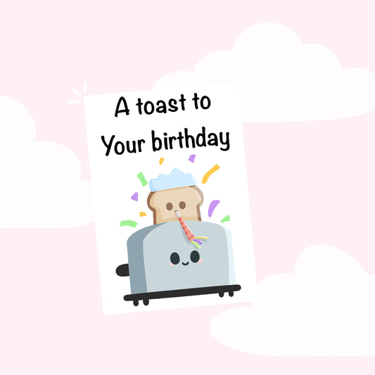 A toast to your birthday card