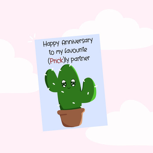 Prickly partner sarcastic greetings card