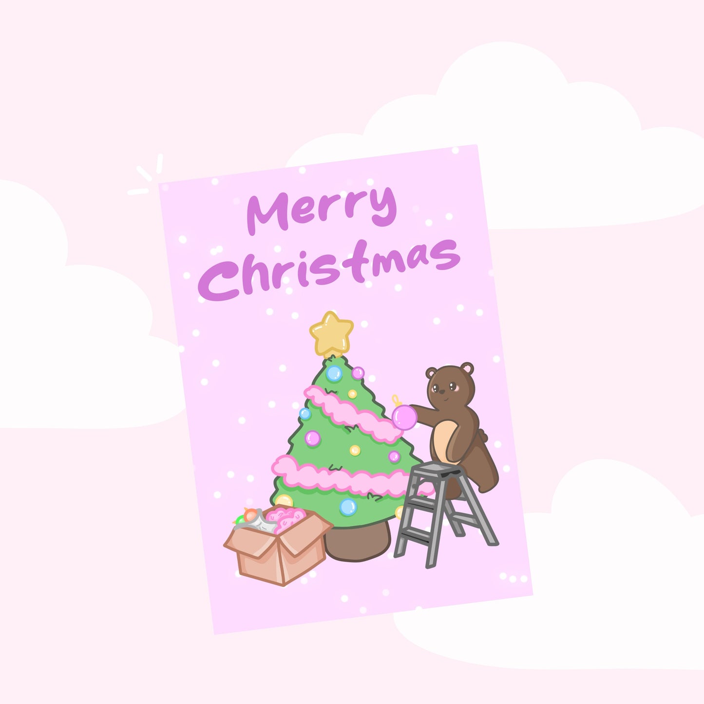 Illustrated A6 Christmas card