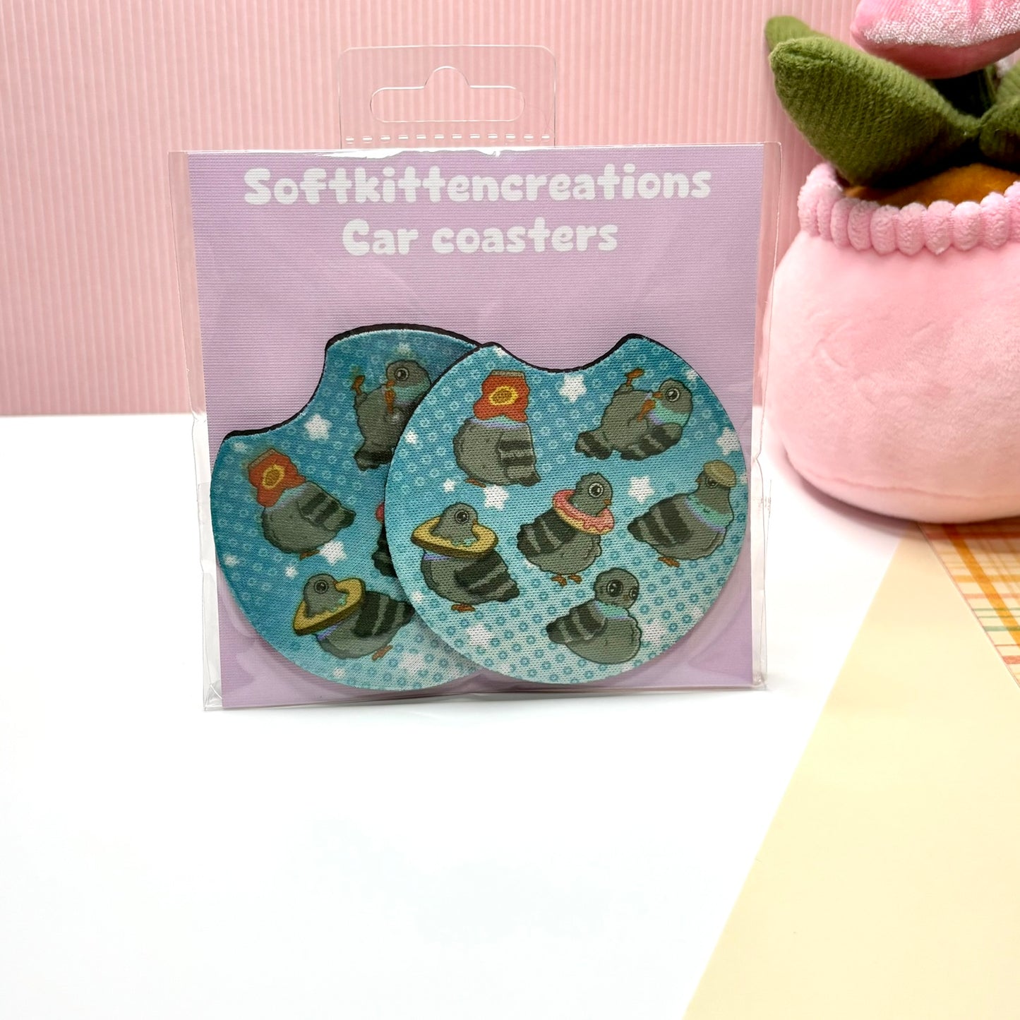 Kawaii car coaster set | car accessories